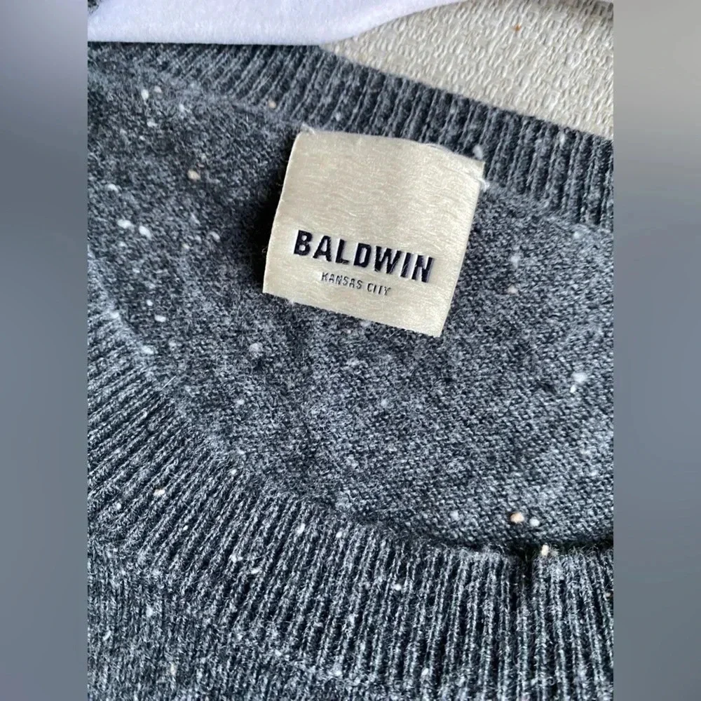Baldwin Sweater Men’s Small Wool Cashmere Gray